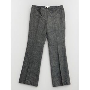 Ann Taylor LOFT Petites Women's Black Wool Blend Lined Dressy Pants | Size 12T